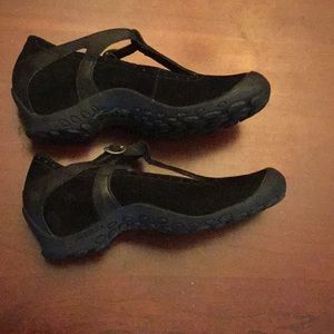 Merrell black suede shoes